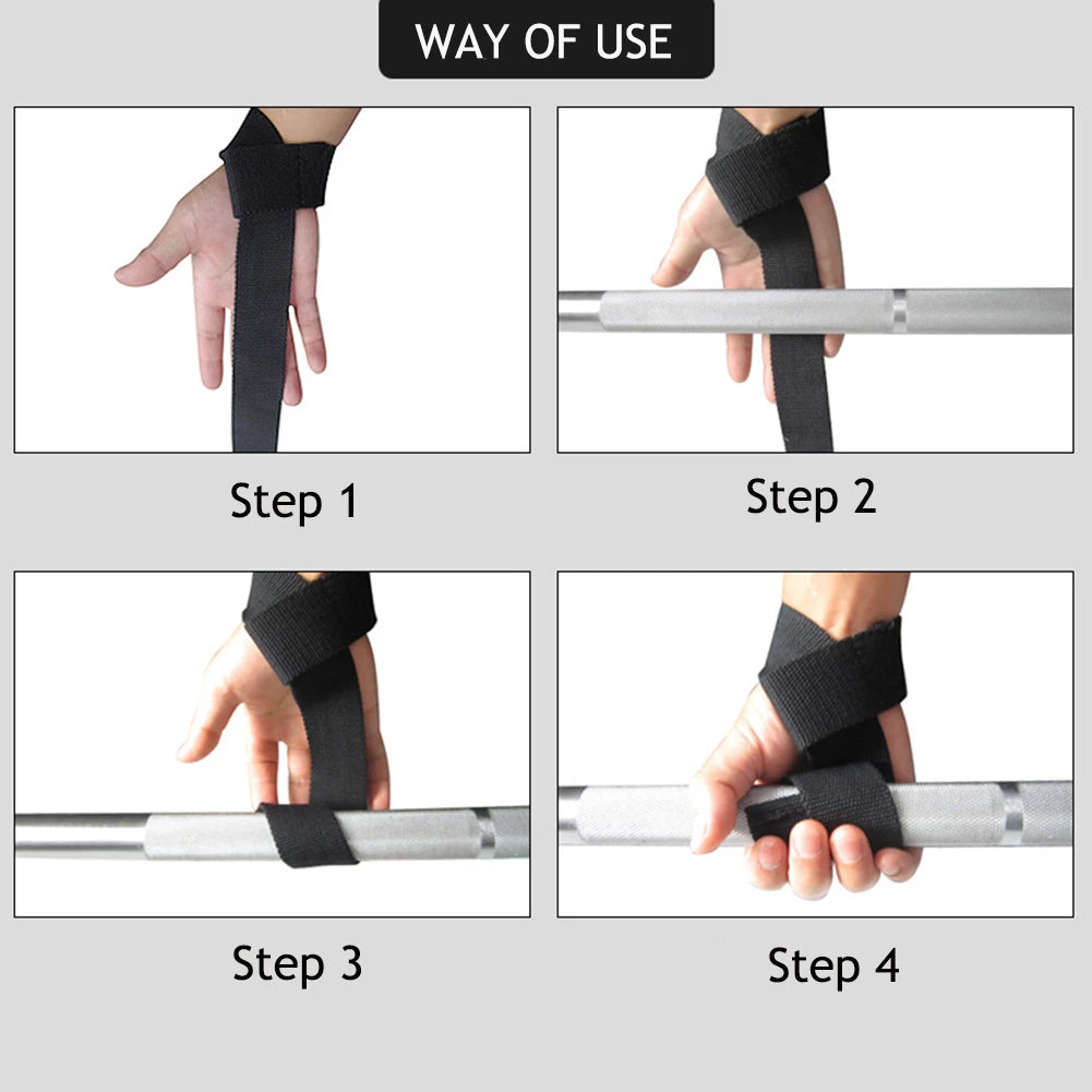 Bodybuilding Hand Grip Wrist Strap Gym Workout Dumbbell Weight Lifting Straps Crossfit Fitness Equipment Exercise Training Tool