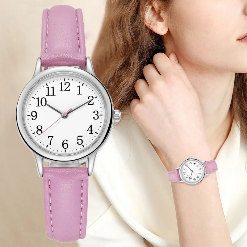 New Fashion Students Watches For Woman Luxury Wrist Watches Women Small Leather Casual Quartz Watch For Girl Gifts Reloj Mujer