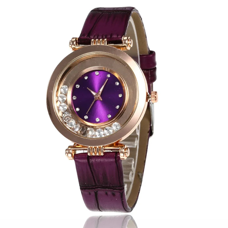 Watches For Women Female Luxury Temperament Ladies Watch Leather Belt Diamond Watch Analog Quartz Watch Reloj Mujer Montre Femme