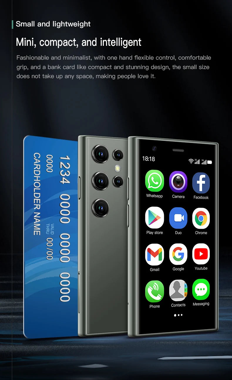 SOYES S23 Pro Smartphone 3.0-inch Mini Phone 3G Network Supports WIFI Bluetooth 2GB+16GB Memory Android Smartphone