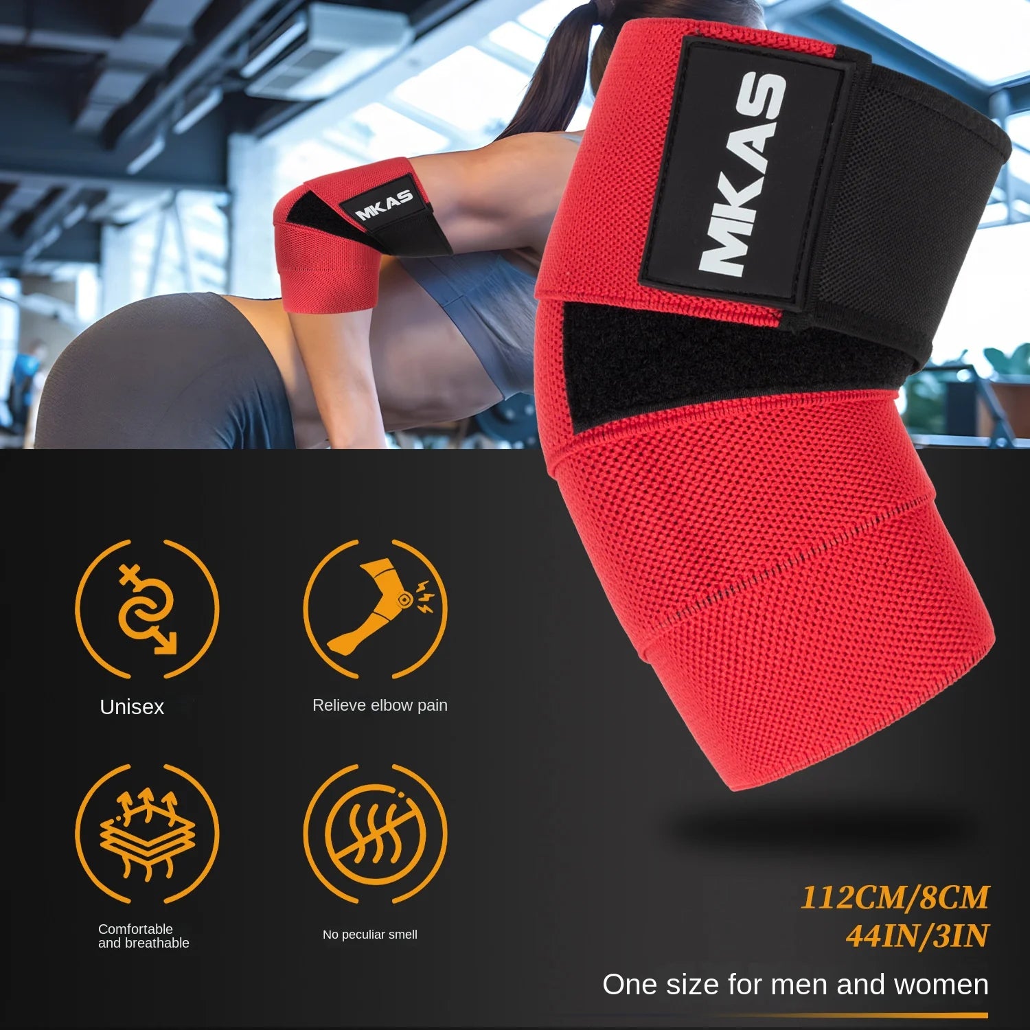 1 Pair Elbow Straps for Weight Lifting Gym Fitness Elbow Wraps Powerlifting Elbow Support Crossfit Deadlift Workout Protector