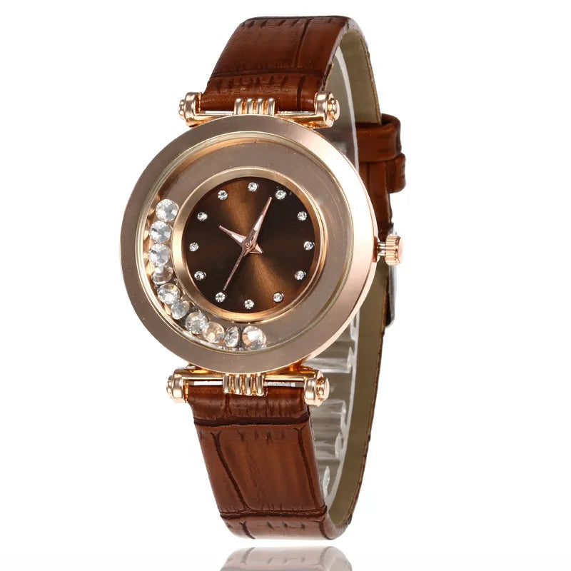 Watches For Women Female Luxury Temperament Ladies Watch Leather Belt Diamond Watch Analog Quartz Watch Reloj Mujer Montre Femme
