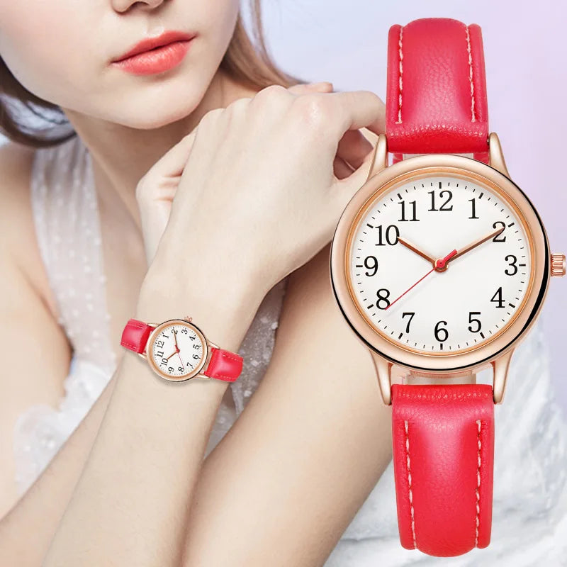New Fashion Students Watches For Woman Luxury Wrist Watches Women Small Leather Casual Quartz Watch For Girl Gifts Reloj Mujer