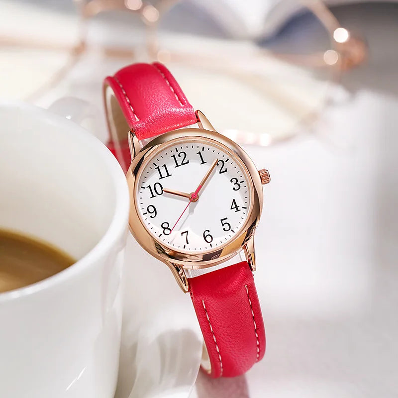 New Fashion Students Watches For Woman Luxury Wrist Watches Women Small Leather Casual Quartz Watch For Girl Gifts Reloj Mujer