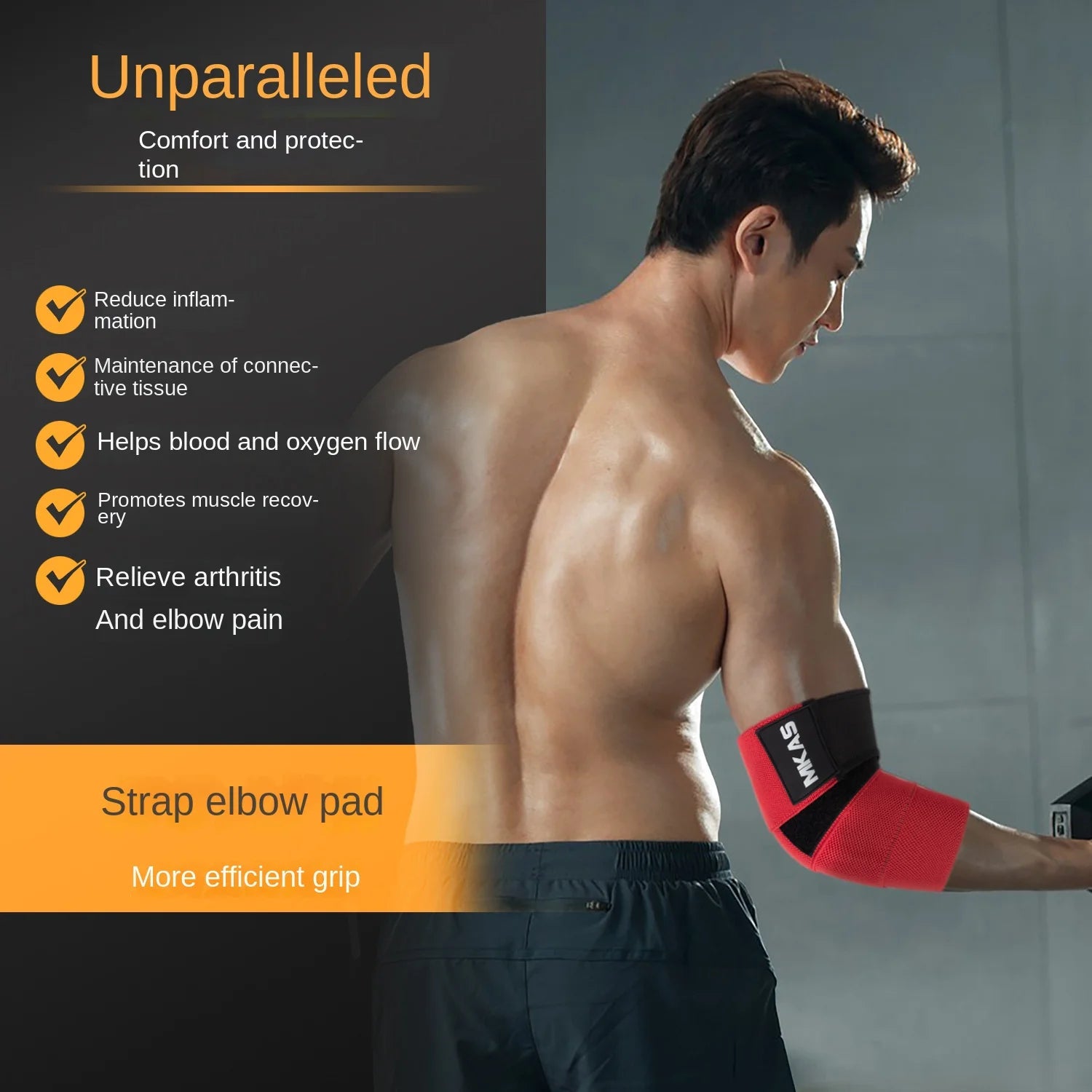 1 Pair Elbow Straps for Weight Lifting Gym Fitness Elbow Wraps Powerlifting Elbow Support Crossfit Deadlift Workout Protector