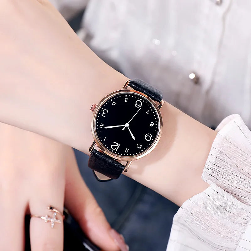 New Fashion Students Watches For Woman Luxury Wrist Watches Women Small Leather Casual Quartz Watch For Girl Gifts Reloj Mujer