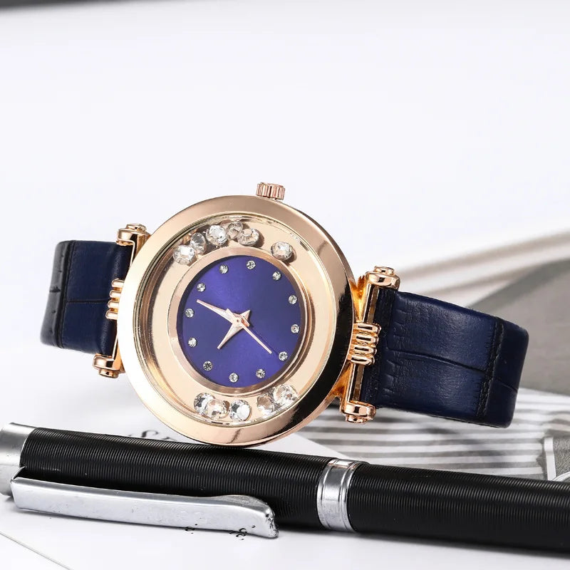 Watches For Women Female Luxury Temperament Ladies Watch Leather Belt Diamond Watch Analog Quartz Watch Reloj Mujer Montre Femme