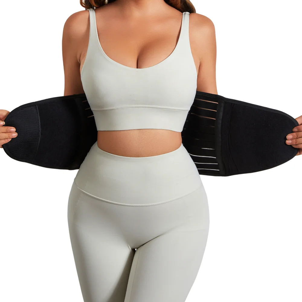 Women Waist Support Belt Wrap Waist Trainer Adjustable Belly Trimmer Girdles Fitness Workout Corsets Tummy Control Bands Sheath