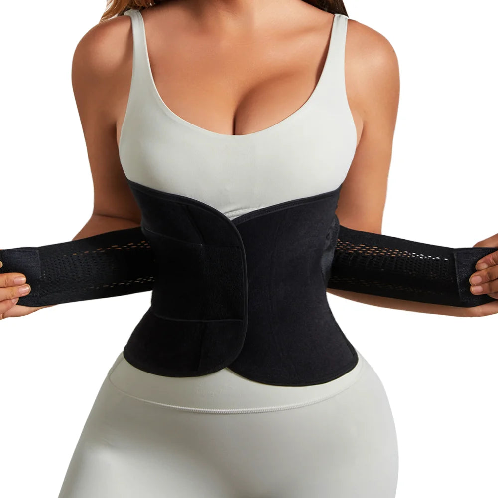 Women Waist Support Belt Wrap Waist Trainer Adjustable Belly Trimmer Girdles Fitness Workout Corsets Tummy Control Bands Sheath