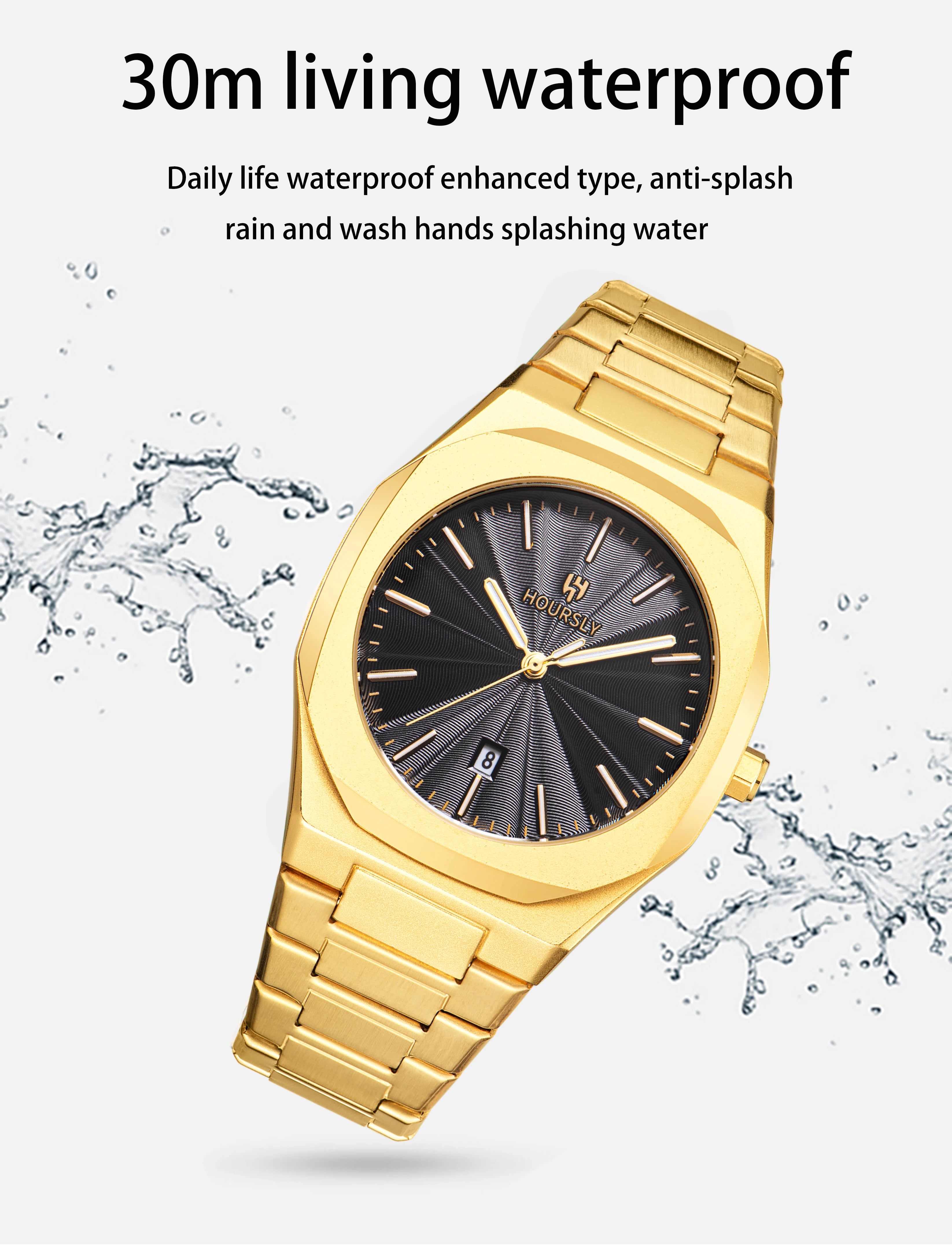 2025 New Watches For Man Original Top Brand All Black Stainless Steel Men's Wristwatch Classic Business Waterproof Movement