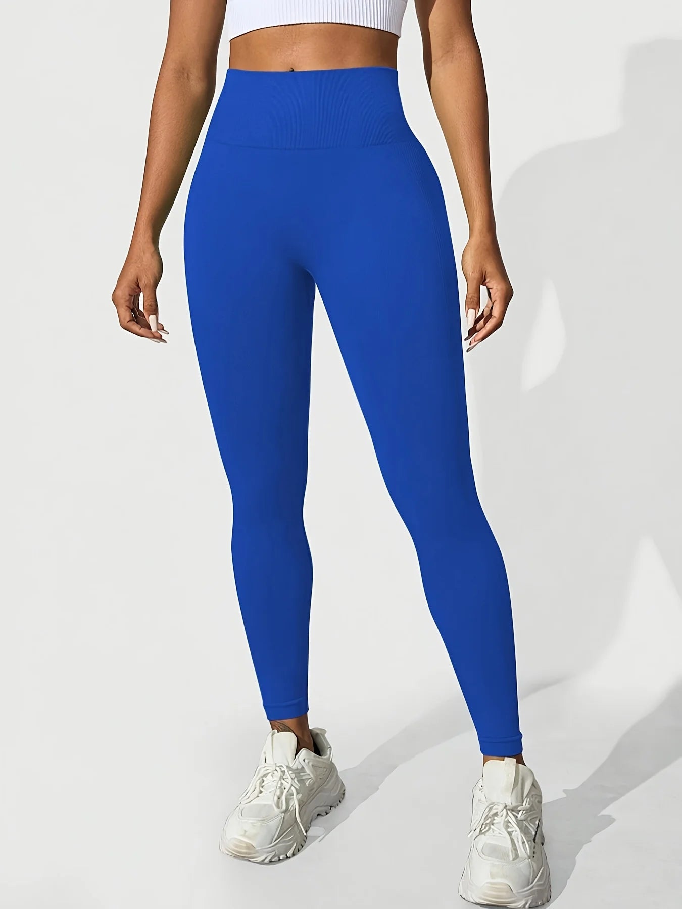 CZGUKE Women's seamless gym yoga pants high waist peach hip solid color tight fitting sports pants yoga cycling sports pants