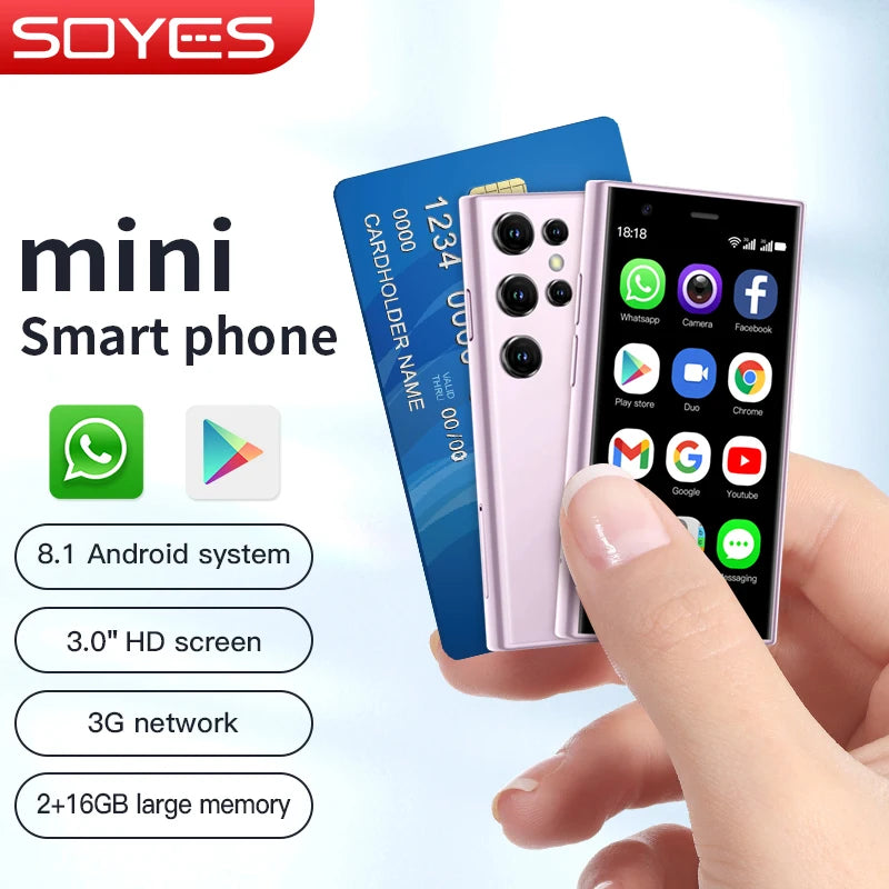 SOYES S23 Pro Smartphone 3.0-inch Mini Phone 3G Network Supports WIFI Bluetooth 2GB+16GB Memory Android Smartphone