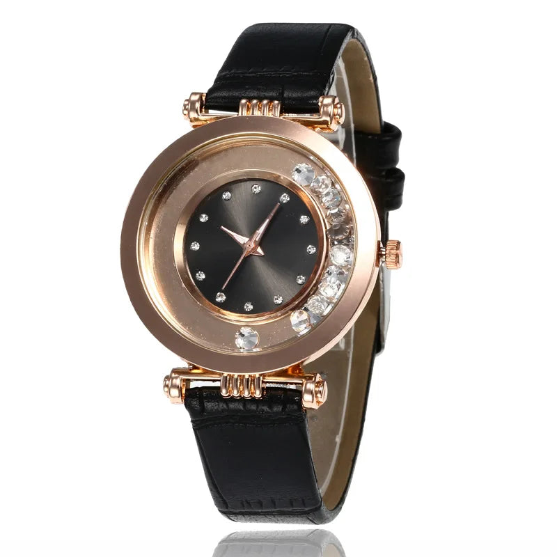 Watches For Women Female Luxury Temperament Ladies Watch Leather Belt Diamond Watch Analog Quartz Watch Reloj Mujer Montre Femme
