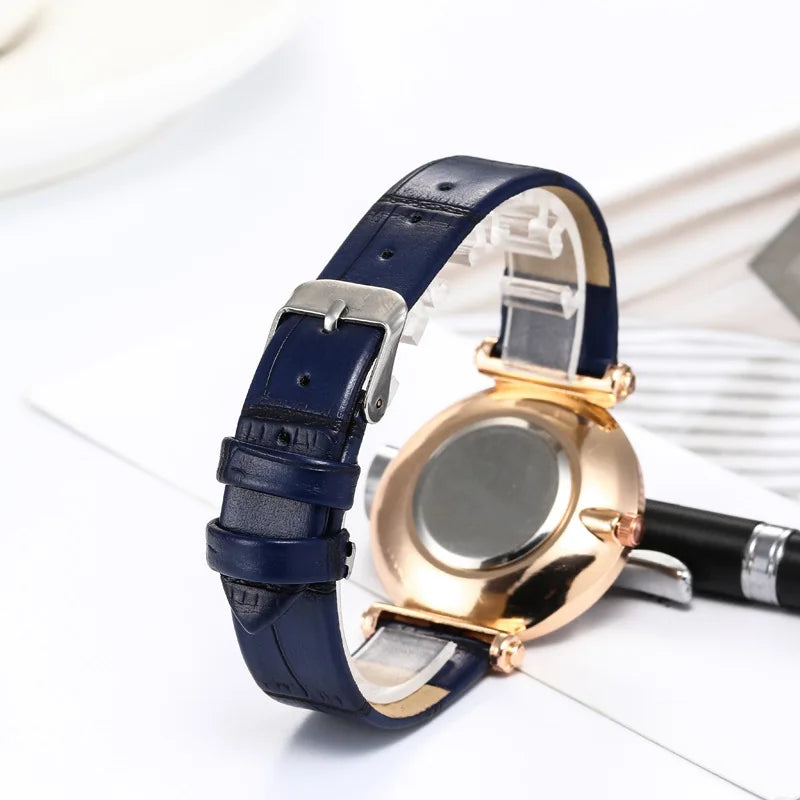 Watches For Women Female Luxury Temperament Ladies Watch Leather Belt Diamond Watch Analog Quartz Watch Reloj Mujer Montre Femme