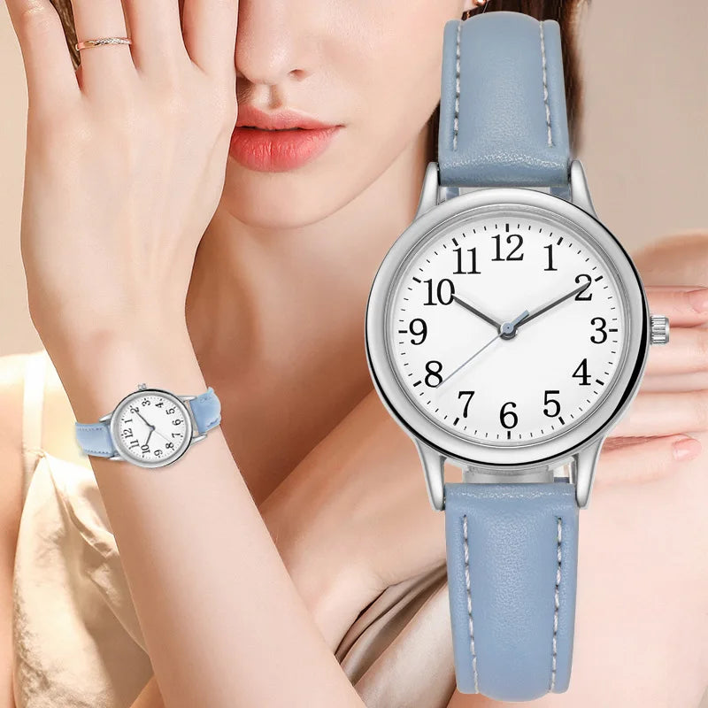 New Fashion Students Watches For Woman Luxury Wrist Watches Women Small Leather Casual Quartz Watch For Girl Gifts Reloj Mujer