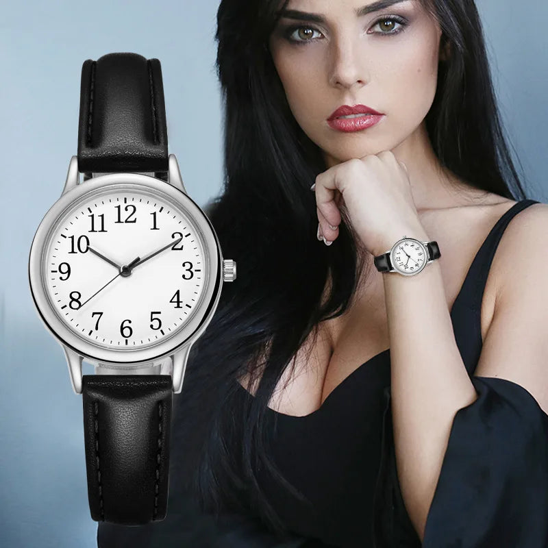New Fashion Students Watches For Woman Luxury Wrist Watches Women Small Leather Casual Quartz Watch For Girl Gifts Reloj Mujer