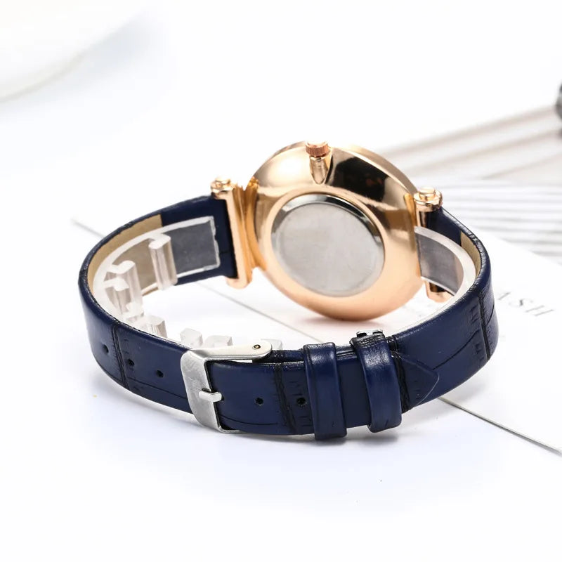 Watches For Women Female Luxury Temperament Ladies Watch Leather Belt Diamond Watch Analog Quartz Watch Reloj Mujer Montre Femme