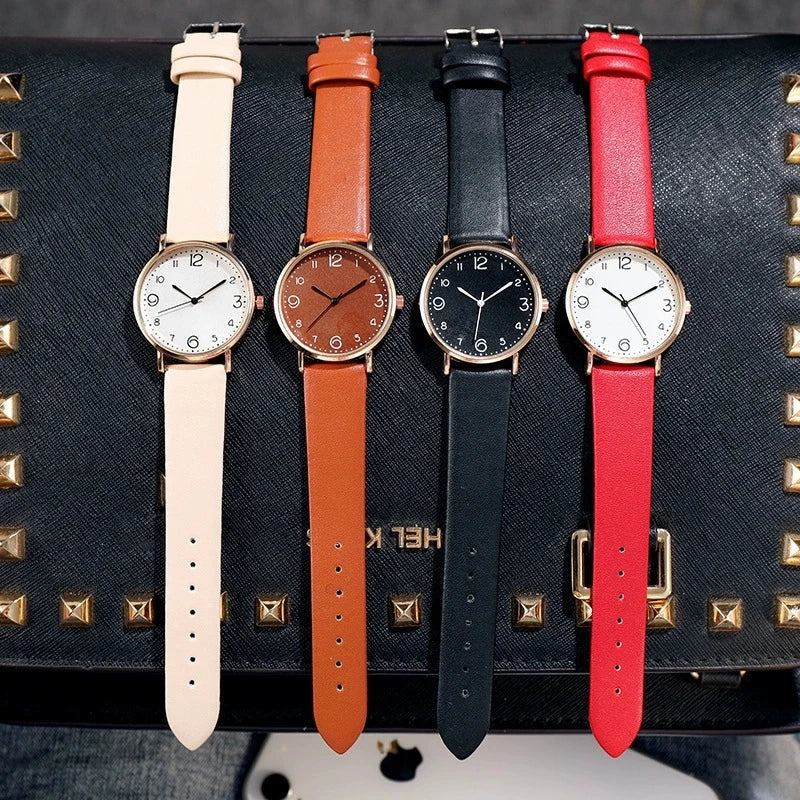 New Fashion Students Watches For Woman Luxury Wrist Watches Women Small Leather Casual Quartz Watch For Girl Gifts Reloj Mujer